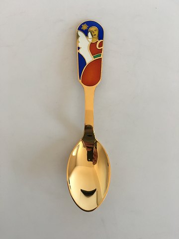 A. Michelsen Juleske 1989 Forgyldt Sterling Sølv og Emalje
