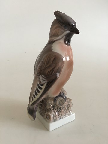 Lyngby Figurine of Bird - Bohemian Waxwing No. 6