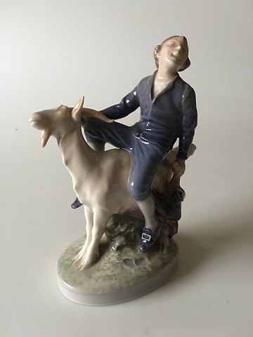 Royal Copenhagen Figurine Clumsy Hans (Boy on a Goat) No. 1228