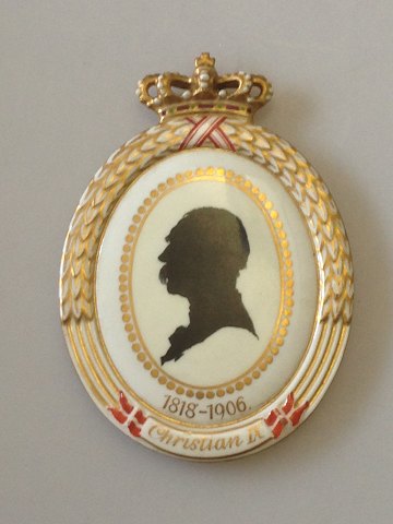 Royal Copenhagen Silhouette Flora Danica Royalty platte Kong Christian IX No RC-S1