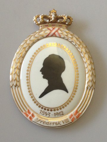 Royal Copenhagen Silhouette Flora Danica Royalty platte Kong Frederik VIII No RC-S4