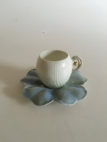Bing & Grondal Art Nouveau Cup and saucer. Water Lillies designed by Pietro Krohn