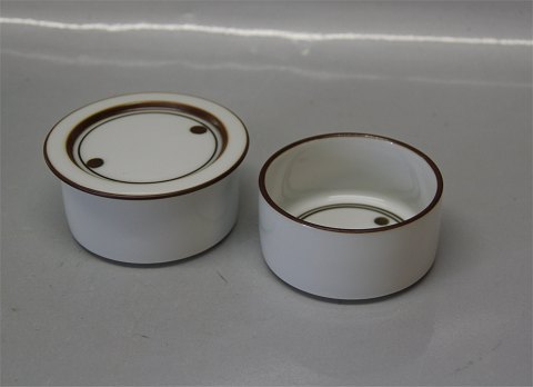 Brown Domino porcelain 14918 Sugar bowl with lid 4 x 9 cm Royal Copenhagen 