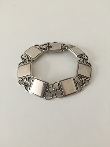 Georg Jensen Sterling Sølv Armbånd med hjerter af Arno Malinowski 1933-1944 No 70