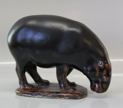 Royal Copenhagen Art Pottery21778 Pigmy Hippopotamus  16.8 cm Jeanne Grut May 1960