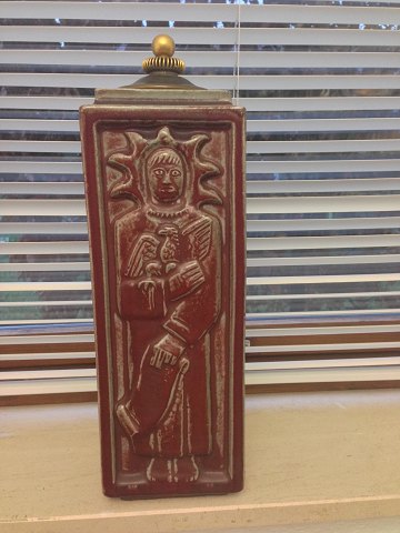 Royal Copnhagen Jais Nielsen Stoneware Vase with Bronze lid by Knud Andersen No 20611