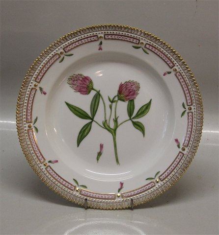 Flora Danica Danish Porcelain 20-3549 Traditional Dinner Plate: Trifolium alpestre Müll . New # 624 10" (From the year 1969)