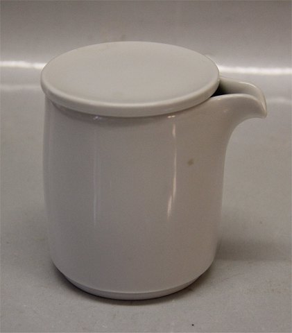 White Pot 6211 Cream jug, larger with lid 1.8 dl  8 cm (394)  Design Grethe Meyer Royal Copenhagen Porcelain