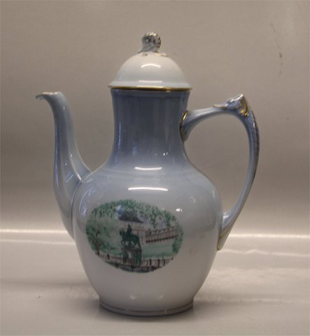 B&G The " Denmark" tableware 301  Large coffee pot 26 cm 1 l Kgs. Nytorv - Charlottenborg (3441)