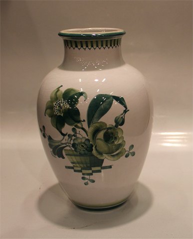 Aluminia Faience Tranquebar 2044-1202 Green Vase