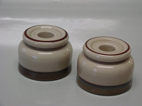 501 Lysestage 5,5 x 7,3 cm Lys ca 2-2,2 cm Dansk B&G Peru Stentøjstel Stoneware