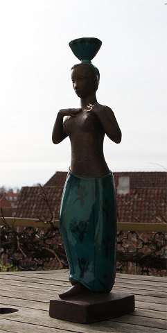 Royal Copenhagen Art Pottery 21057 RC "Water girl", JH, December 1950, 52 cm 5. no