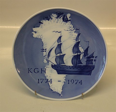 Royal Copenhagen plate 1774-1974 RC KGH The Royal Greenland Trade Department 20,5 cm