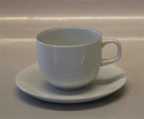 Blåkant 072 Kaffekop 6,5 x 7,5 cm  & underkop 15 cm (073) Royal Copenhagen Aluminia fajance