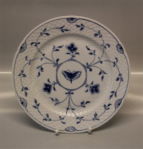 B&G Blåmalet Sommerfugl 025 a Stor middagstallerken, helt flad 26 cm (624)