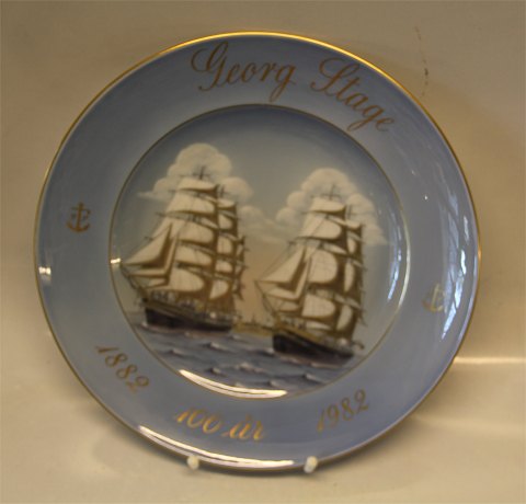 B&G Porcelain B&G 10117-376 Plate Commemorating Georg Stages 100 years - 1982 30.5 cm