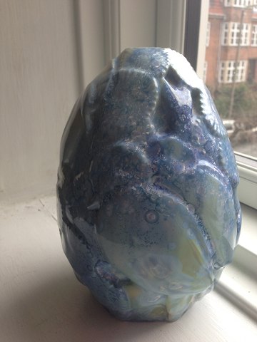Bing & Grøndahl Art Nouveau Unika Crystal Glasur Vase af Effie Hegermann-Lindencrone fra 1919