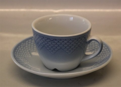 1023 Kaffekop 6,3 x 8,5 cm  underkop 15 cm (746) 1,5 dl. RC 081 Bing & Grøndahl  Blå tone eller musling Hotelporcelæn
