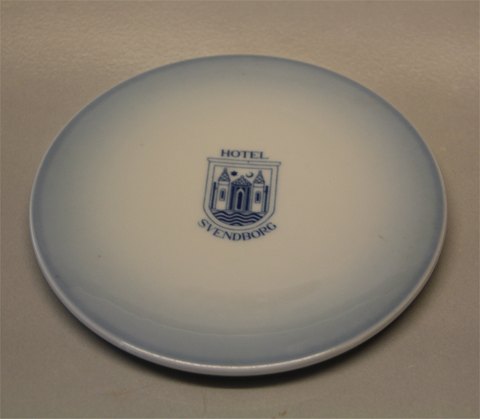 Bing & Grøndahl  Blå tone glat Hotelporcelæn 3121 Varmebrik - smørrebrik 15 cm Hotel Svendborg