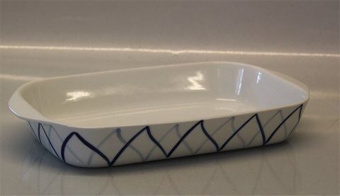 Lille firkantet Stegefad med øre ca 16 x 31 cm Dan-ild 40 Blå flamme eller Harlekin