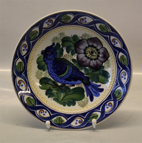 Aluminia kunstfajance 1171-404 Aluminia Platte Blå fugl 20.5 cm