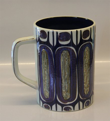 453-3168 Krus, 2 L Design Nils Thorsson 1962 Dekoration Inge-Lise Koefoed Tenera Aluminia kunstfajance