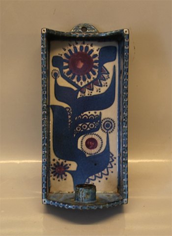 Royal Copenhagen Aluminia Faience 455-3245 Candleholder  30 x 14 cm 1963 BJ Berte Jessen, Tenera