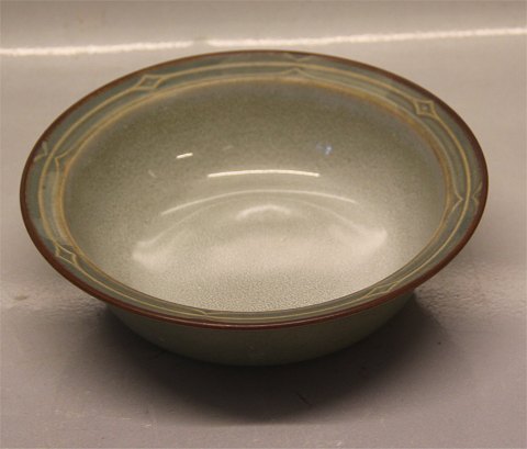 574 Ymerskål 5,5 x 17 cm Bing & Grøndahl  Grønt Rune  Quistgaard for B&G / Nissen Kronjyden Stoneware 