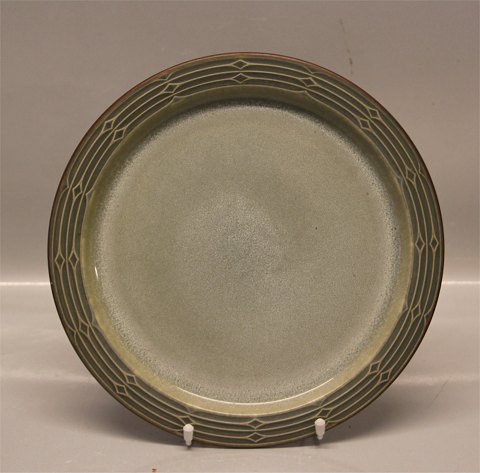 304 Chop platter 29 cm / 11.5" Rune, Green Nissen Kronjyden B&G Quistgaard  Stoneware