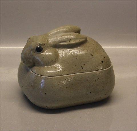 Aluminia Figurine 22679 RC Rabbit tureen from faience #3827, firepot 13 x 17 cm  March 1978. Jeanne Grut