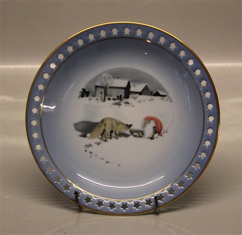 Wiberg B&G Christmas Pattern 617 RC Plate 17,5 cm, pierced border  (B&G 616)