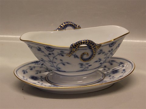 008 Sovseskål med søhestehank 11 x 24 cm 3,5 dl (311) B&G Blåmalet Kipling Sommerfugl med guld 