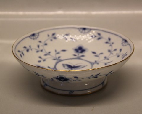 222 Skål på fod, (lille) 5 x 15,5 cm (427) B&G Blåmalet Kipling Sommerfugl med guld 