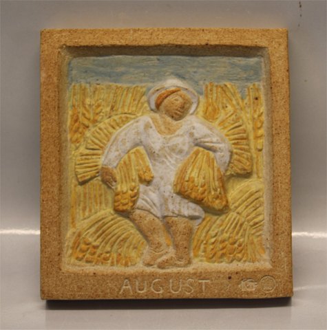 B&G Art Pottery B&G 7108 August relief 23.5 cm , Karl Otto Johansen