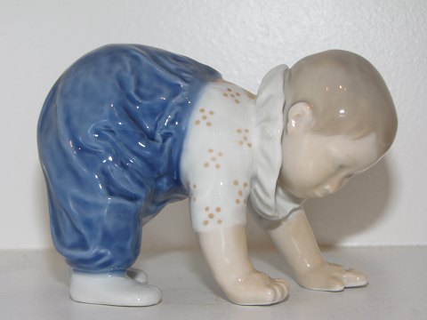 Royal Copenhagen figurKravlende baby