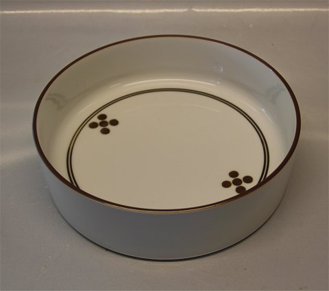 14903 Round bowl 6 x 21.5 cm Royal Copenhagen Brown Domino porcelain 