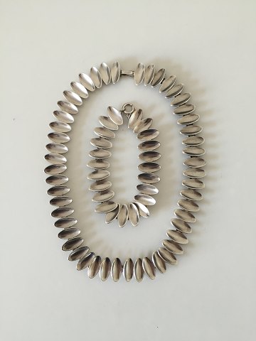 Anton Michelsen Sterling Silver Necklace and Bracelet designed in Nanna Ditzel Style
