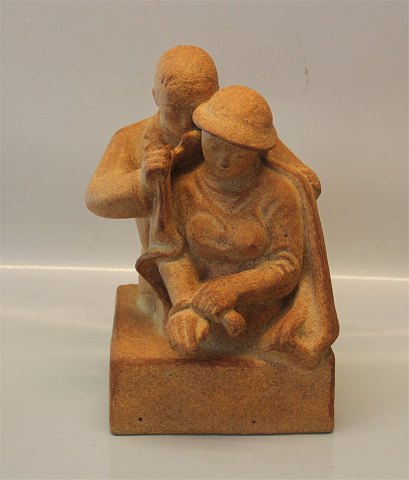 Royal Copenhagen Art Pottery 20433 RC Figurine group Chamotte 29 x 20 cm; 50 pcs Henning Seidelin Janurary 1940