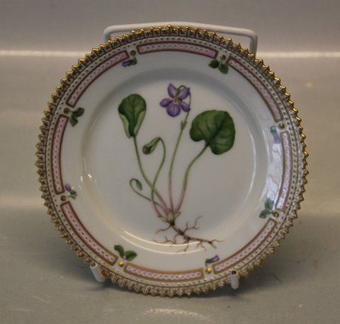 Kongelig Dansk Porcelæn Flora Danica 20-3552 Viola epipsila Ledeb Sidetallerken 14,5 cm (1969-1974)