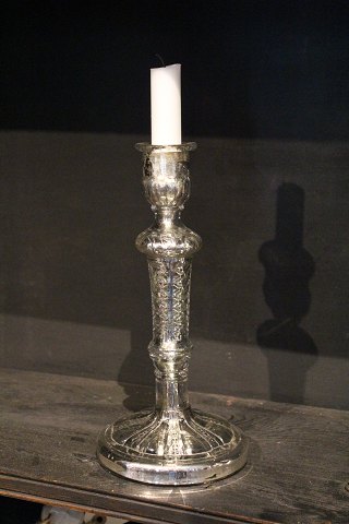 1800 tals lysestage i fattigmandssølvHøjde:25,5cm.