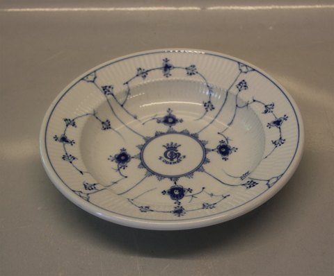 B&G Blue Traditional -  tableware Hotel 2004 Small soup rim plate20 cm, ribbed. Logo: Odense IG