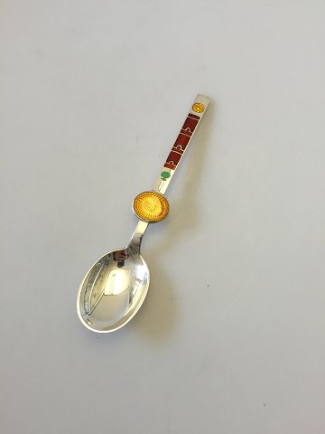 A. Michelsen Sterling Sølv med Emalje Månedske nr. 10 designet af Paul René Gauguin