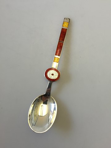 A. Michelsen Sterling Sølv med Emalje Månedsske no. 4 designet af Paul René Gauguin