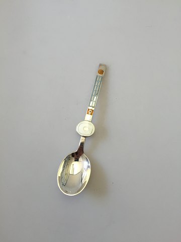 A. Michelsen Sterling Silver with Enamel Spoon of the Month no. 6 designed by Paul René Gauguin