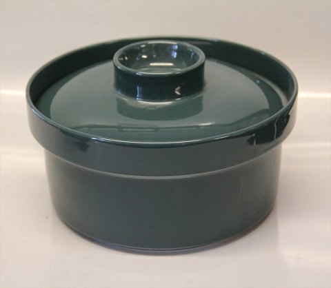 Årstiderne   4 ALL Seasons Royal Copenhagen helt mørkegrøn 3086 Lågfad, rundt 11 x 21 cm (172)