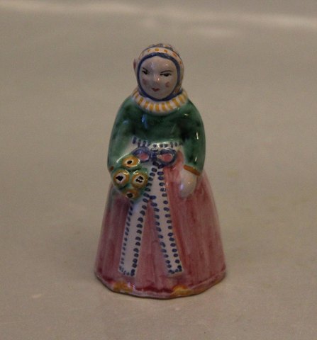 L. Hjorth miniature Old Woman with flowers 7.7 cm