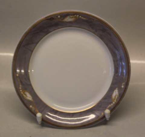 Royal Copenhagen Grå Magnolia 617 Flad tallerken 17 cm