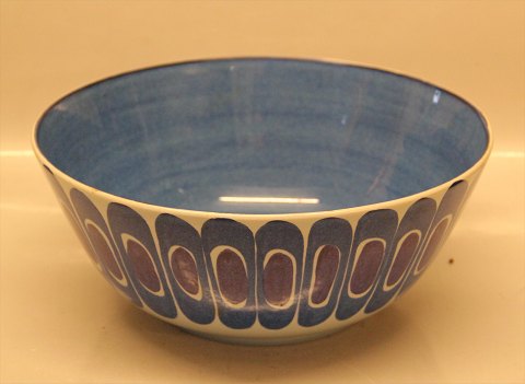 Aluminia Copenhagen Faience 192-2382 RC Faience Salad Bowl "Dorrit" 27 cm (N. Th.) 1945, Tenera