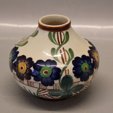 Aluminia kunstfajance 97-145 Vase 11.5 x 13 Kurvefletning p vase Form Harald Sloth Møller 1903