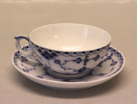 Royal Copenhagen Musselmalet halvblonde 526-1 Lav kaffekop 3.5 x 8 cm  og underkop 11.3 cm